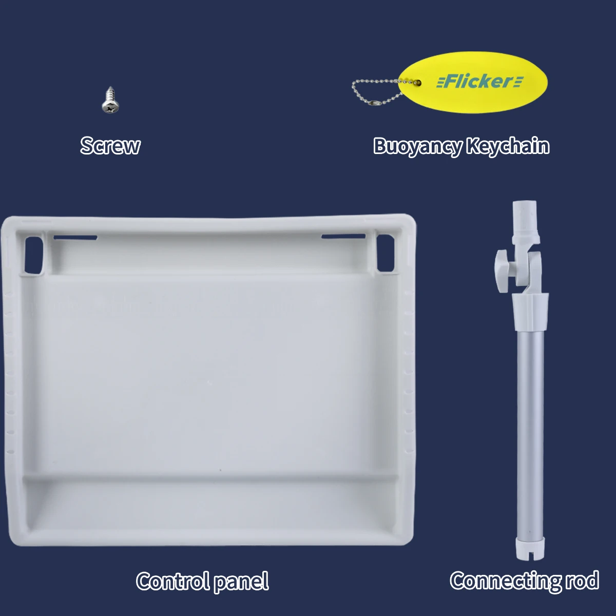 

Marine Bait Tray Cutting Board with Adjustable Rod, Ruler Scale, Drain Outlet & Floating Keychain, Durable Boat Fishing Rig Tabl
