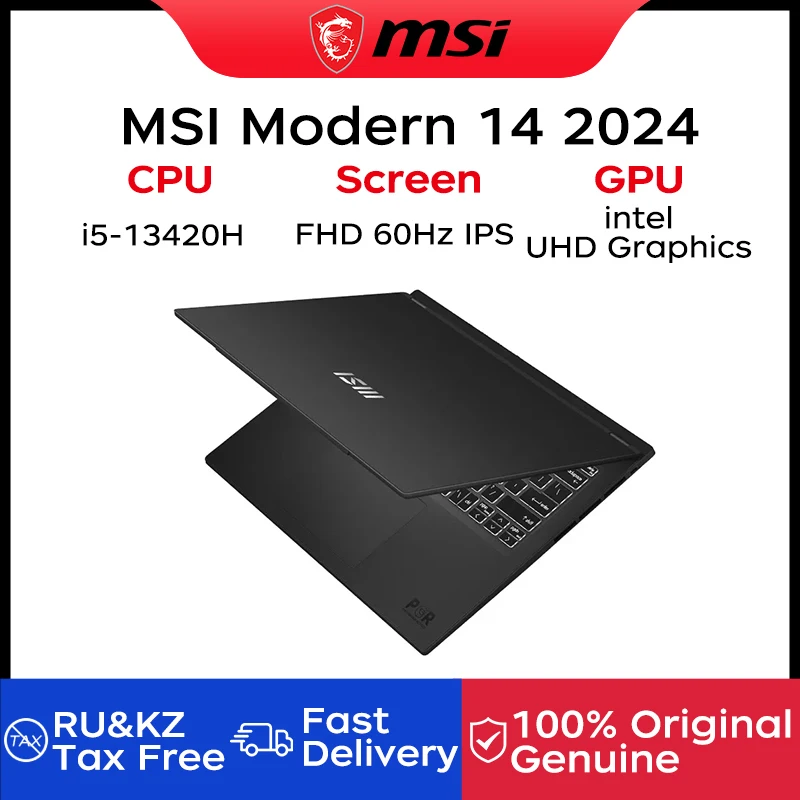 2024 MSI moderne 14 ordinateur portable 14 pouces FHD 60Hz IPS écran ordinateur portable i5-13420H 16GB 512GB SSD Netbook avec carte graphique Intel Iris Xe 2024 MSI moderne 14 ordinateur portable 14 pouces FHD 60Hz IPS écran ordinateur portable i5-13420H 16GB 512GB SSD Netbook avec carte graphique Intel Iris Xe