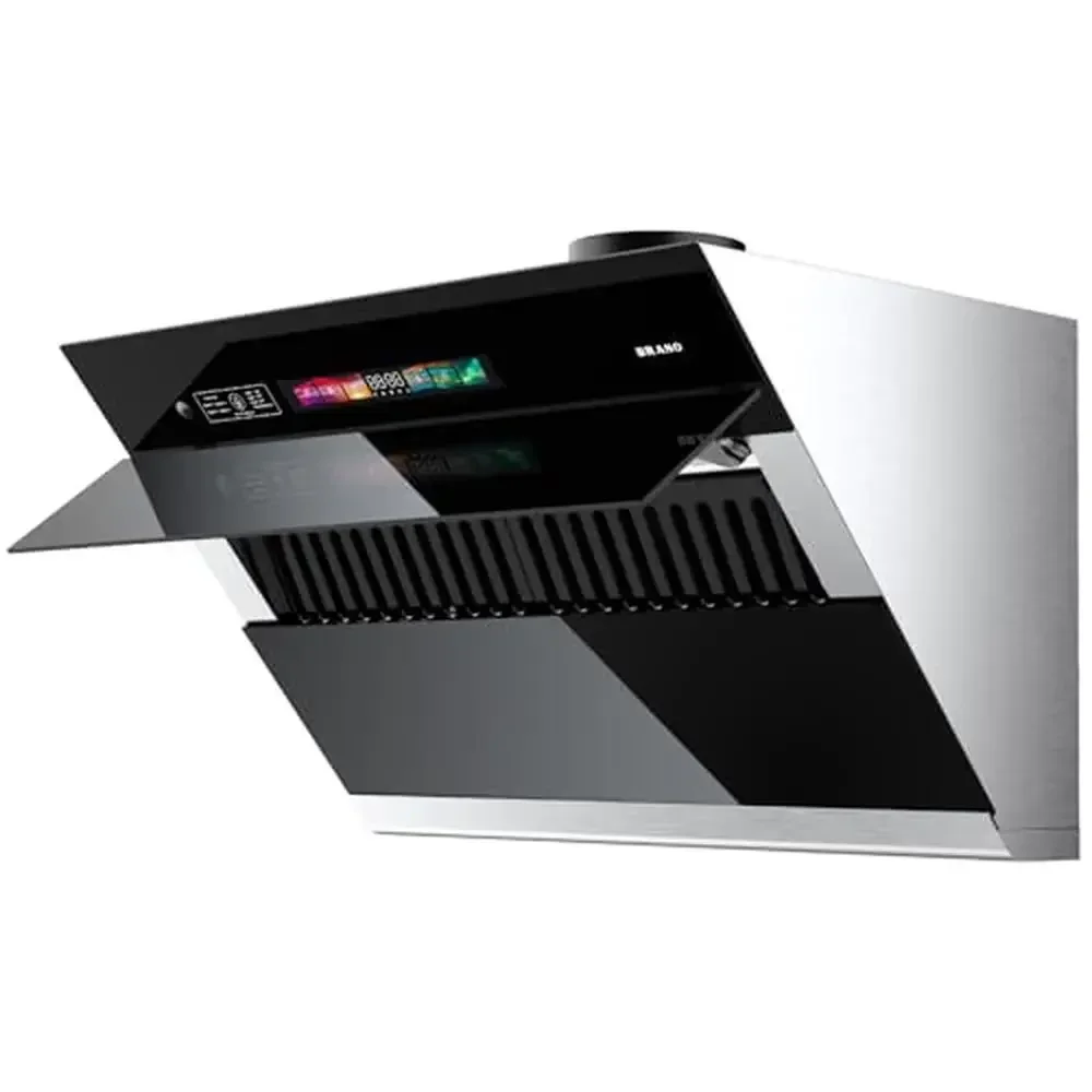 36" 900CFM Side Vent Voice Gesture Touch Control Modern Kitchen Range Hood Stainless Steel 5-Year