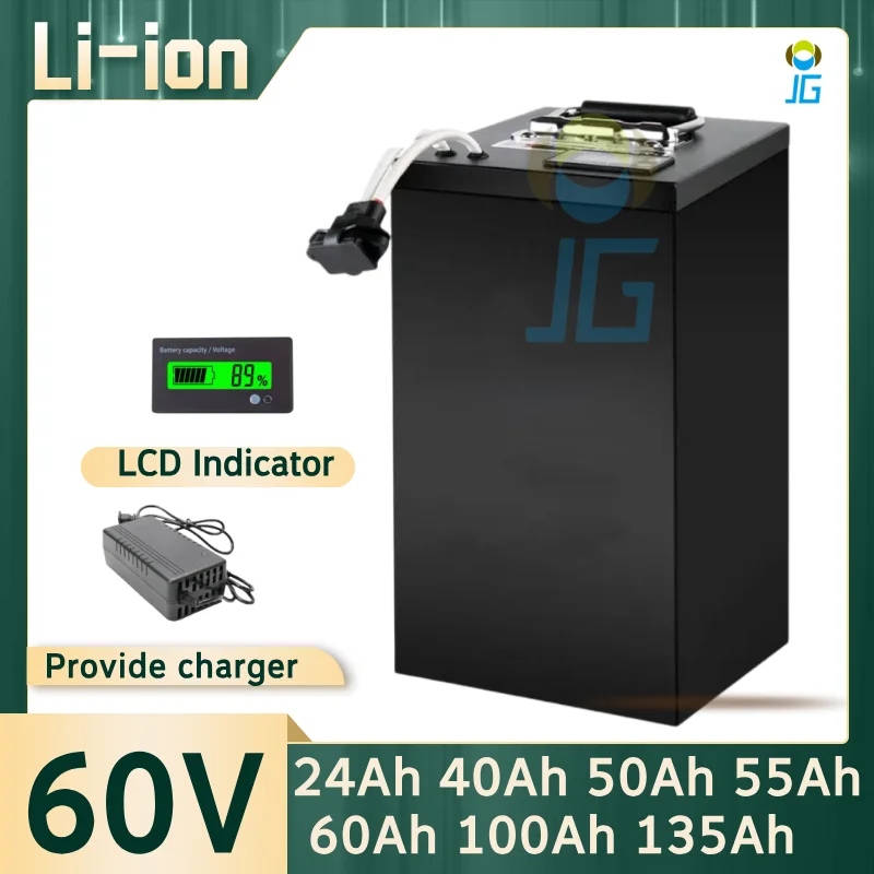 

60V 50AH lithium ion battery 24AH 40AH 65AH 100AH 1000W-3000W vehicle golf car