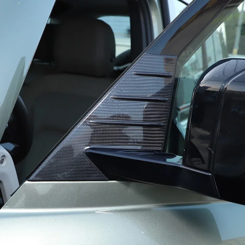 For Land Rover Defender 2020-2025 Real Carbon Fiber A-pillar Side Triangle Spoiler Wind Deflector Trim Cover Accessories