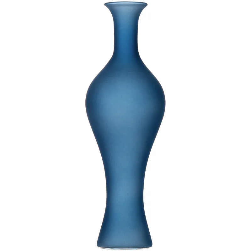 

sparrow blue vase ornament, living room flower arrangement glass vase