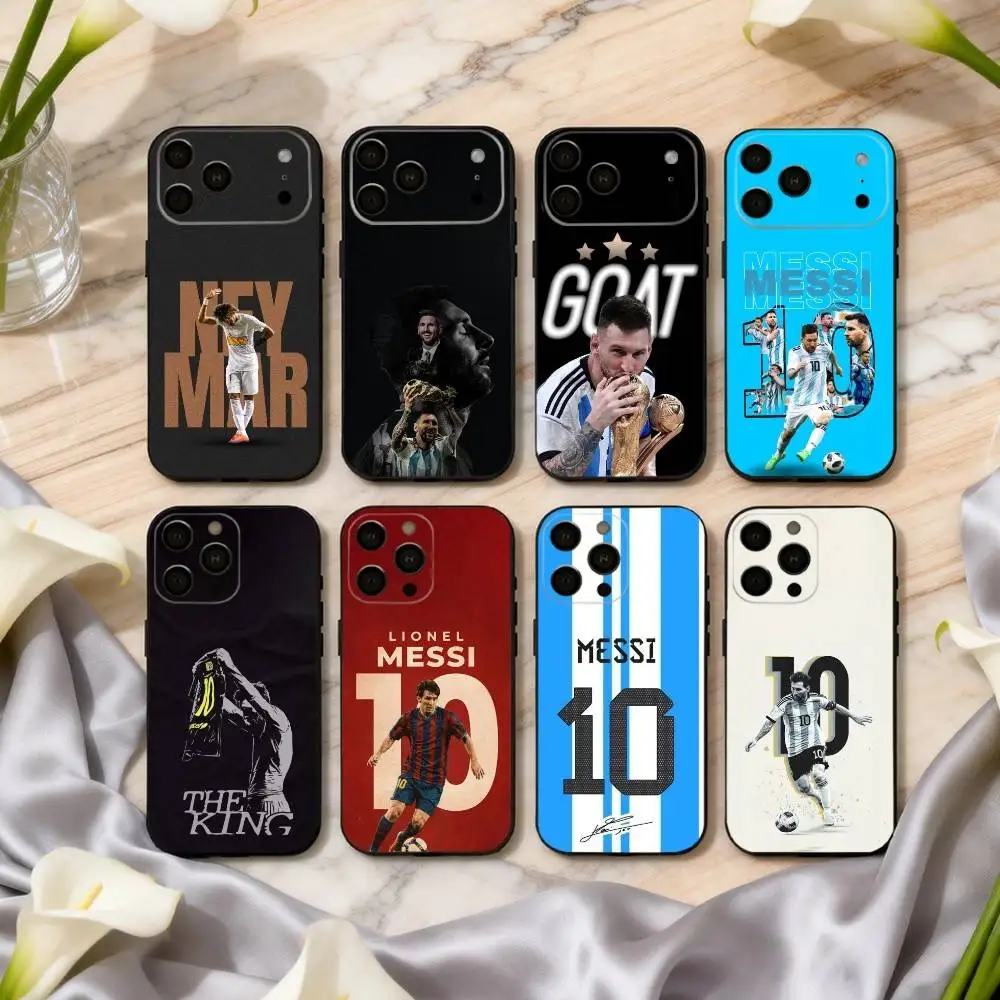 

S-Superstar-M-MessiS-10-PrintS Phone Case For iPhone 17,16,15,14,13,12,11 Plus,Pro Max,XS,Soft Silicone Black Cover