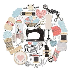 38pcs Art Sewing Kit Sticker Waterproof Scrapbooking Planner Journal Diary DIY Sticker Planner Supplies