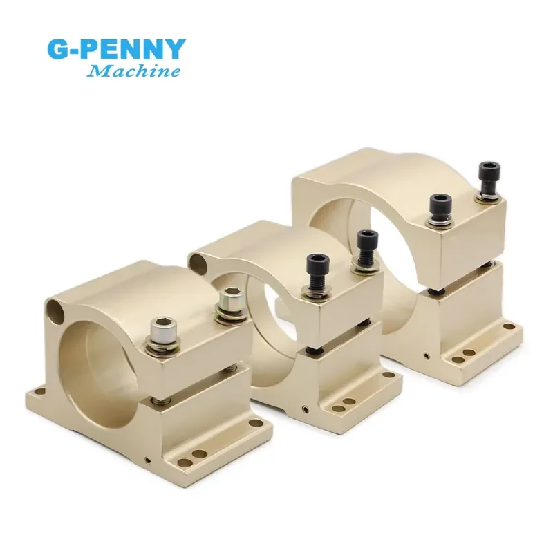 

New! 65/80/85/100/105mm CNC Spindle Motor Clamping Bracket Cnc Machine Tool Spindle Motor Mount Bracket, Gold Type !