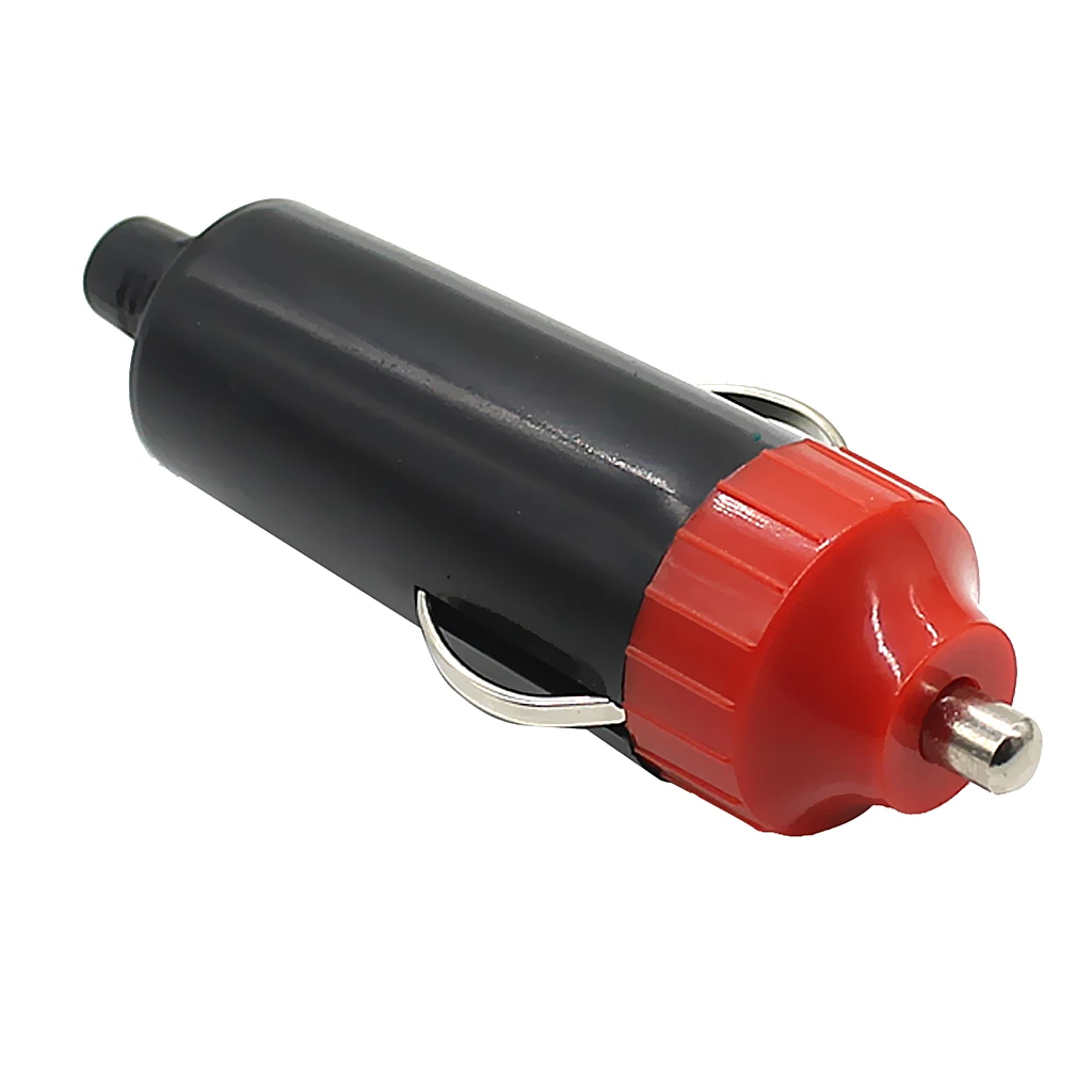 12V Car Cigarette Lighter Plug Converter ABS Male Accessory Socket Adapter with Fuse for Vehicle Electronics