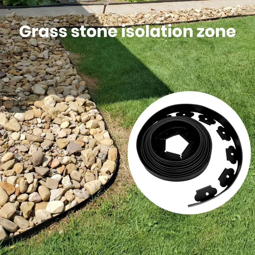 Garden Edging Border Reusable Garden Edging Coil Easy to Install Stone Grass Barrier Long Lasting