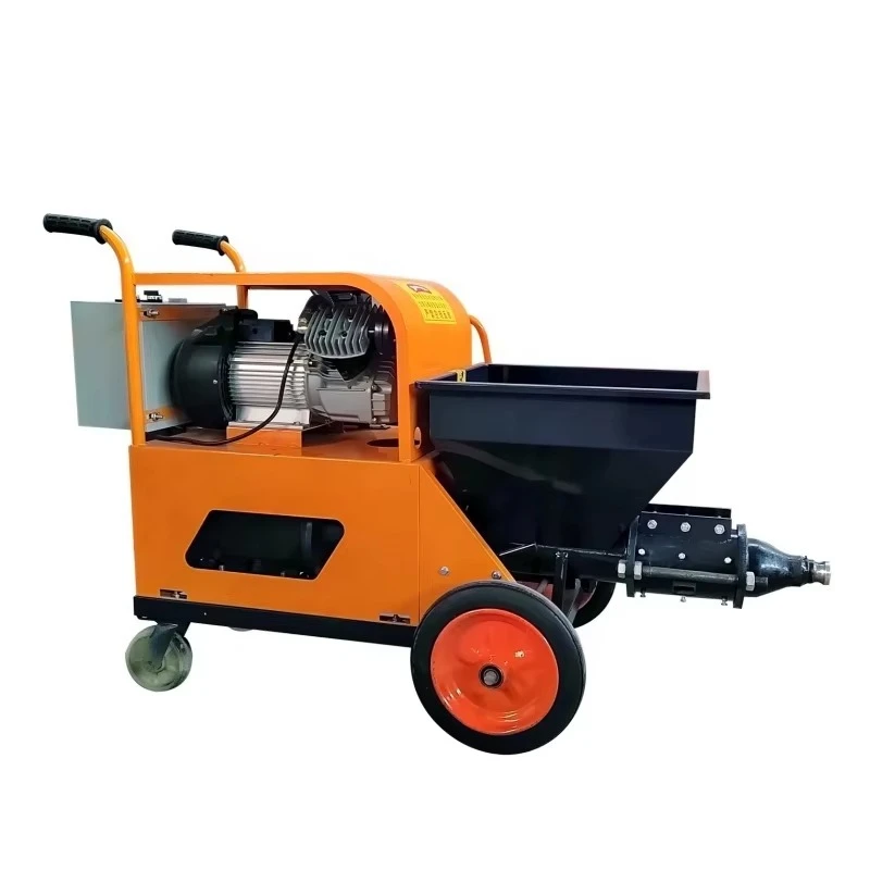 آلة رش الملاط الأسمنتي ذات الضغط العالي، مسدس رش الجص المحمول لمضخة تقديم البناء على الحائط