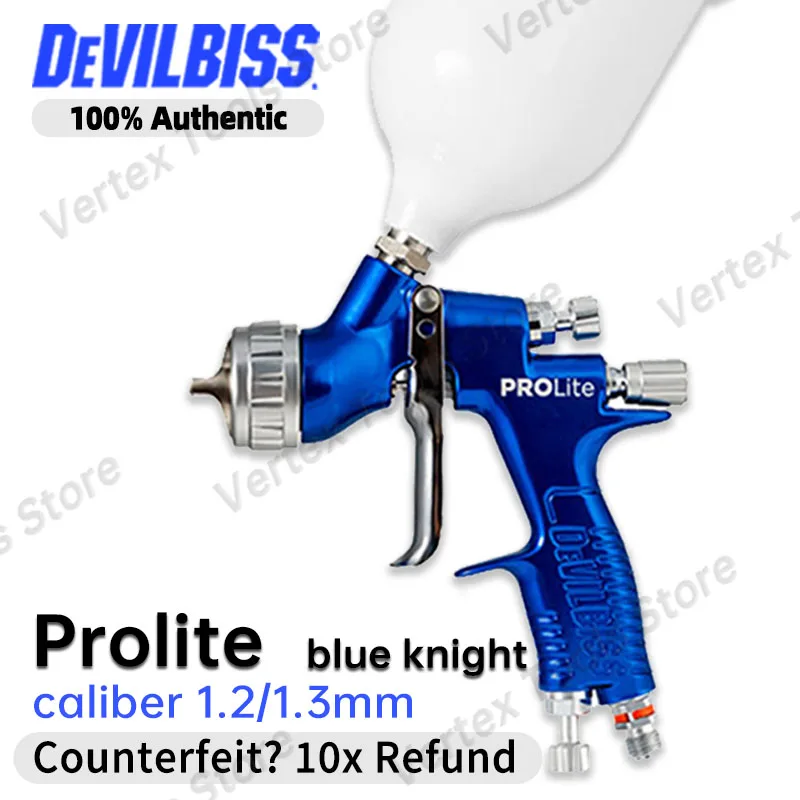 Prolite Blue Knight Airbrush Paint Spray Gun High Atomization Finish Topcoat Sprayer For Auto Car Wood Furniture Hardware