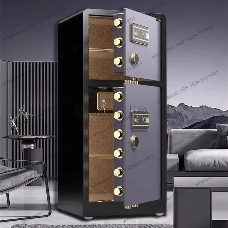 LJY Luxury Nordic Living Room Furniture Safe Office Home Use Large 80 100 120 150 180cm Modern Double Door Fingerprint Password