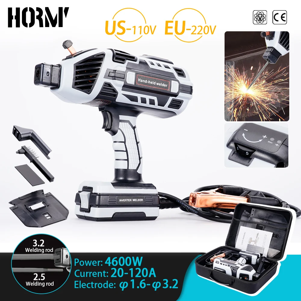 Hormy 4600W Handheld Welding Machine Small Portable All-in-One Mini Arc Welding Home Hand Welding Equipment Machine Euro 220V