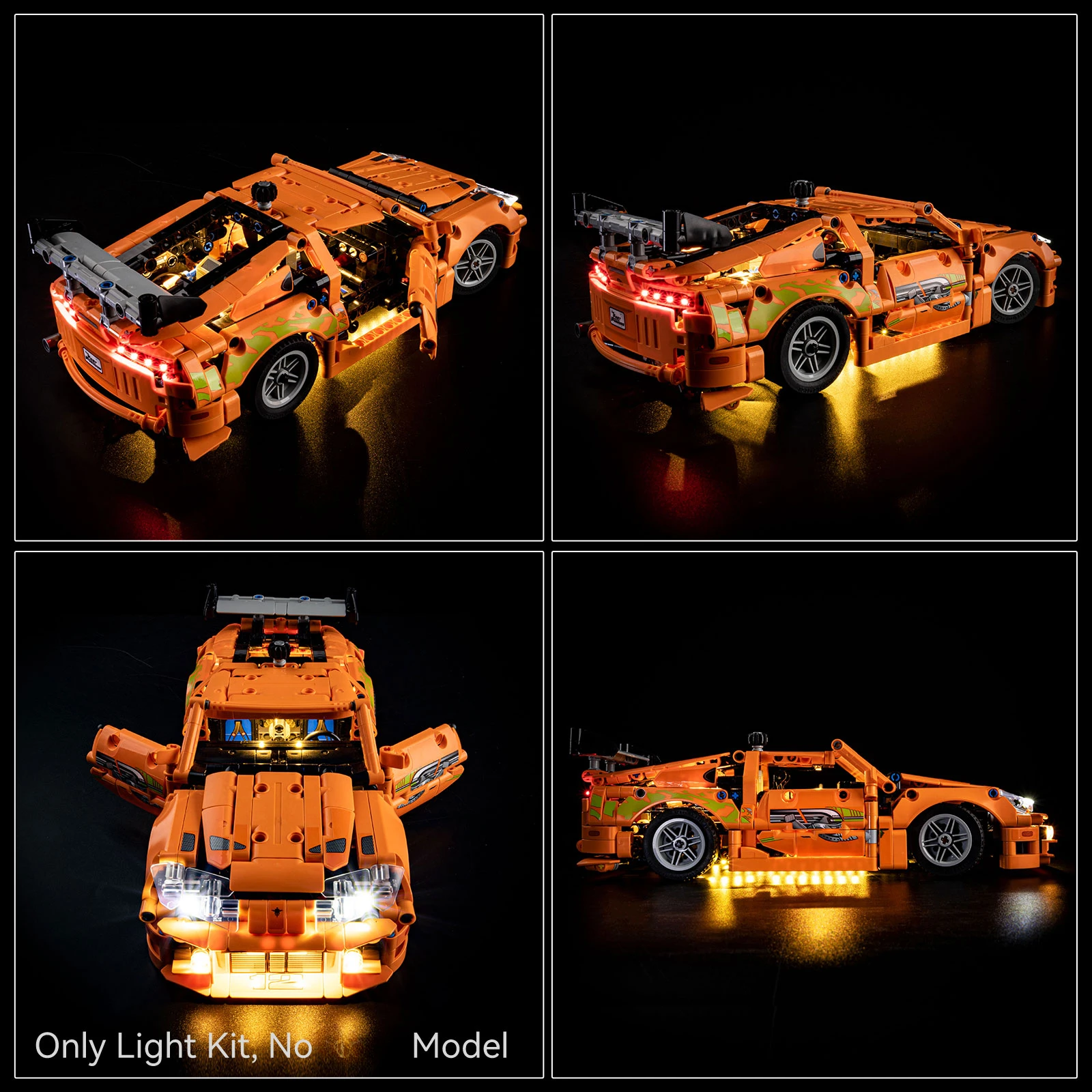 مجموعة إضاءة LED من EASYLITE لسيارة Toyota Supra MK4 42204 مجموعة مصابيح مكعبات بناء السيارة مجموعة إضاءة ألعاب بدون نموذج