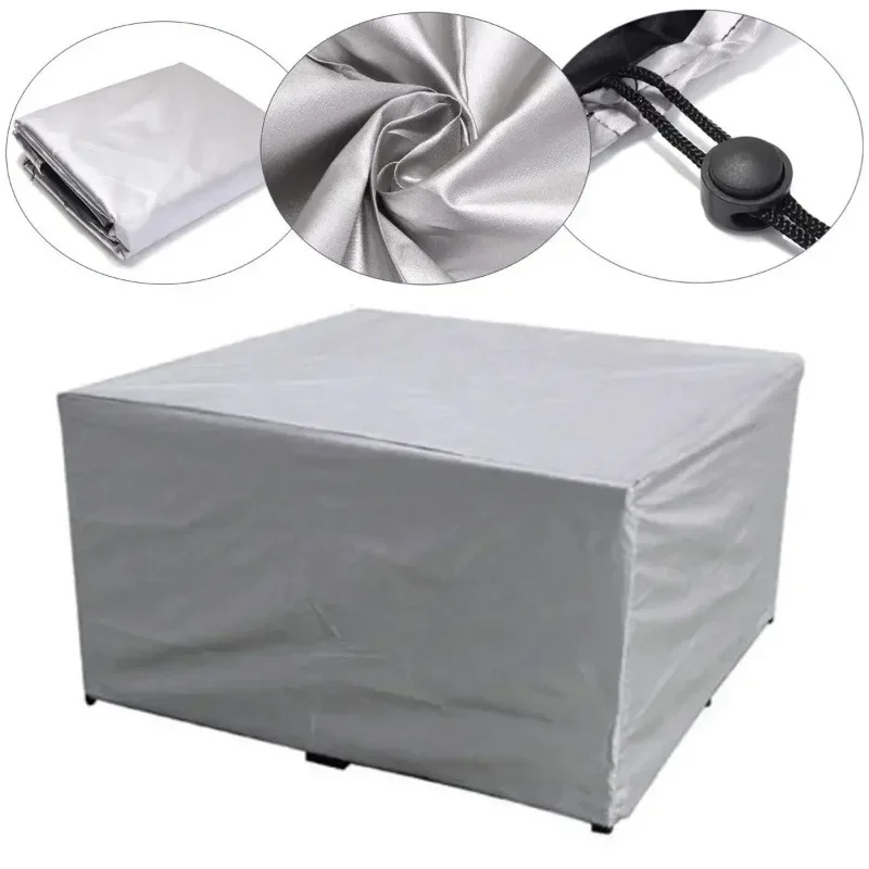 Waterproof Outdoor Terrace Garden Furniture Cover Rain and Snow Chair Cover Sofa Table and Chair Dust Cover with Bag