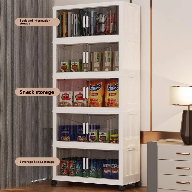 ตู้เก็บของแบบไม่ต้องติดตั้ง ตู้เก็บของหลายชั้น ตู้เสื้อผ้าแบบพับได้ ตู้เก็บขนมพลาสติก ตู้เก็บของ