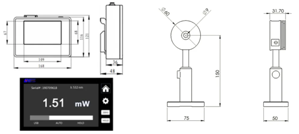 Thermopile Optical HIgh Precision la.ser Source Power Meter for 5W