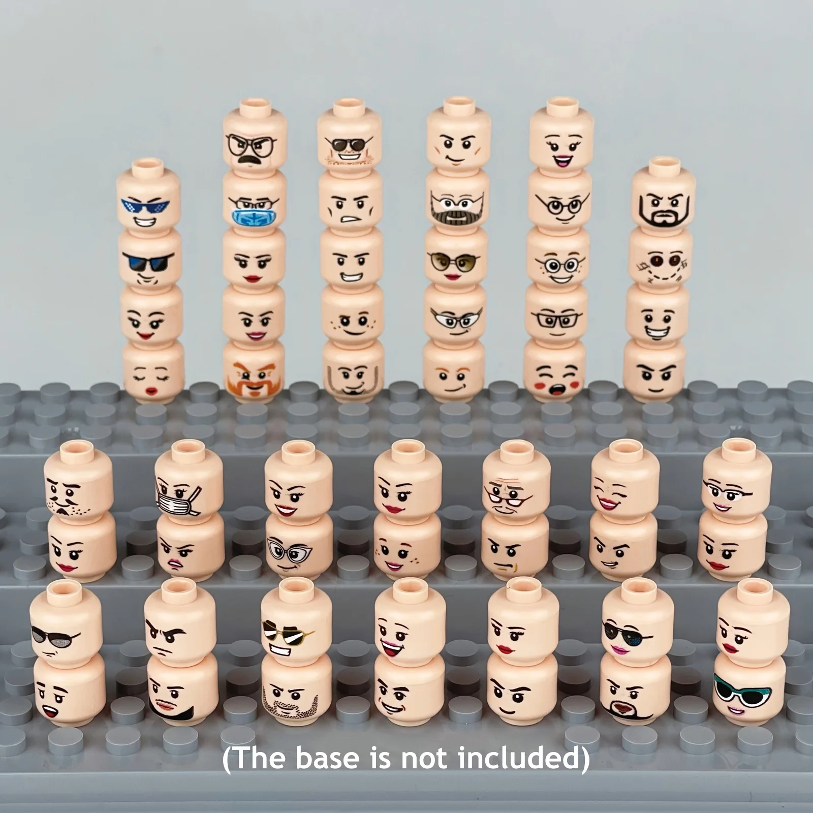 56pcs Head Expression Buliding Block giocattoli accessori, piccole parti di particelle, Minifigures Head Block Toys