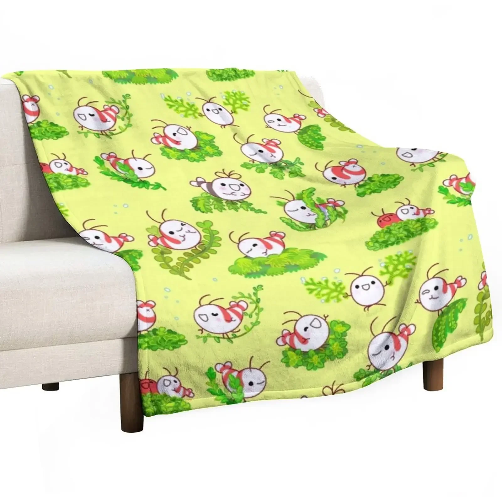 

Shy shrimp and moss Throw Blanket Luxury Throw Bed Fashionable Blankets