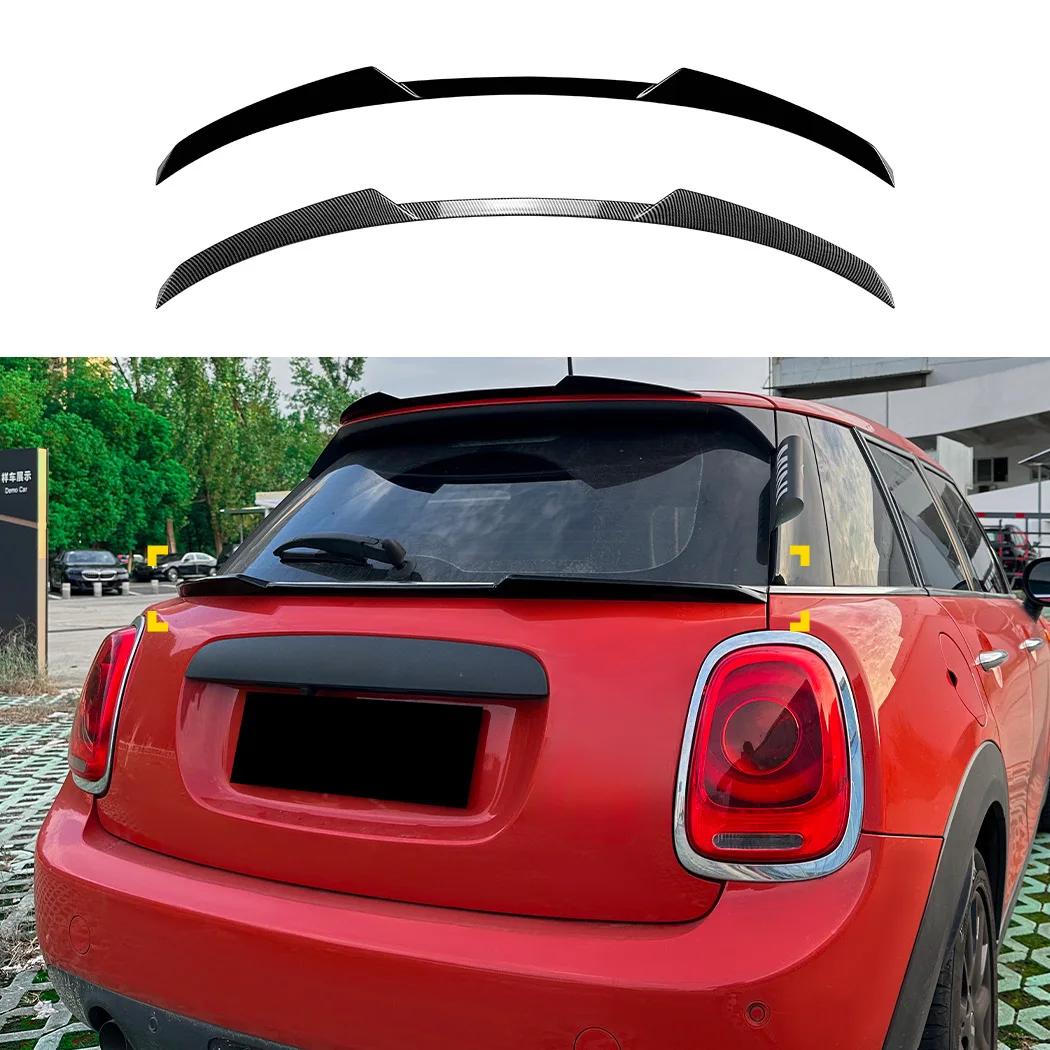 

Carbon Fiber Look/Gloss Black Rear Trunk Middle Spoiler Wing Lip Tailgate Center Splitter For Mini Cooper F55 4 Door 2014-2024