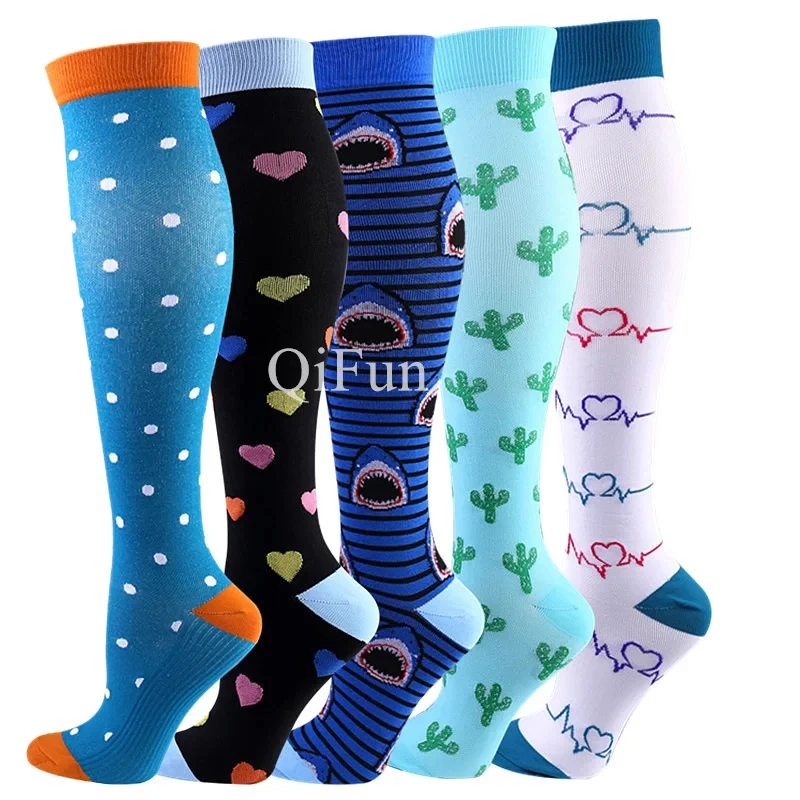 Compression Socks Running Fitness Natural Hiking Bicycle Sports Socks Medical Varicose Swelling Pregnancy Diabetes Nurse Socks