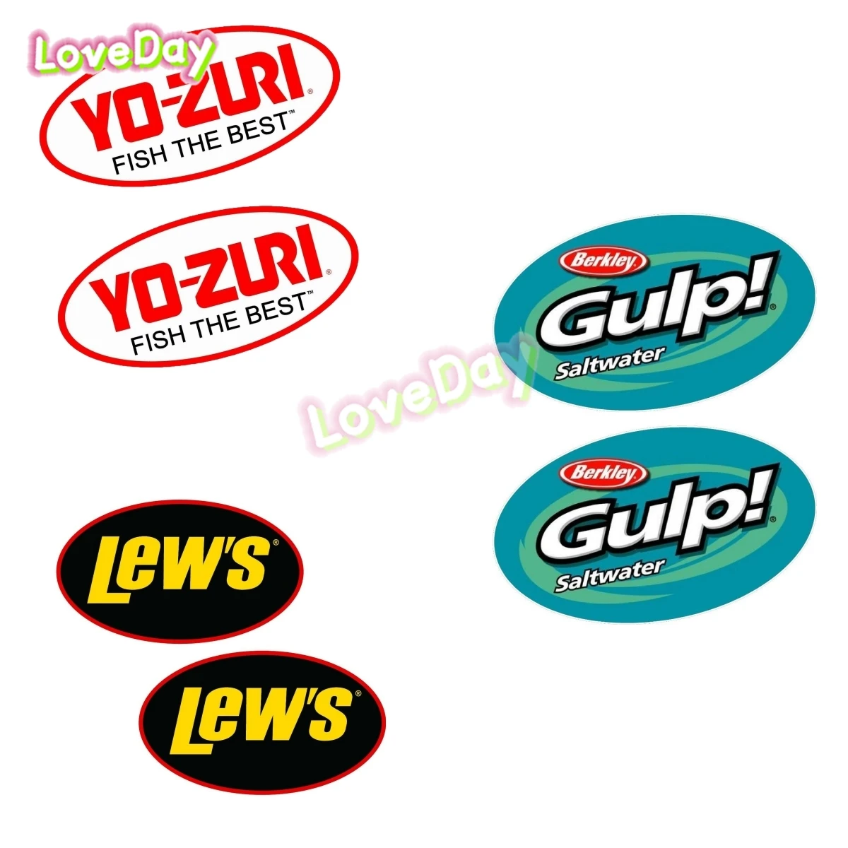 

Lews Yo-ZURI GULP Fishing Logo Sticker Vinyl Boat Vehicle Graphic Decal Window Sticker