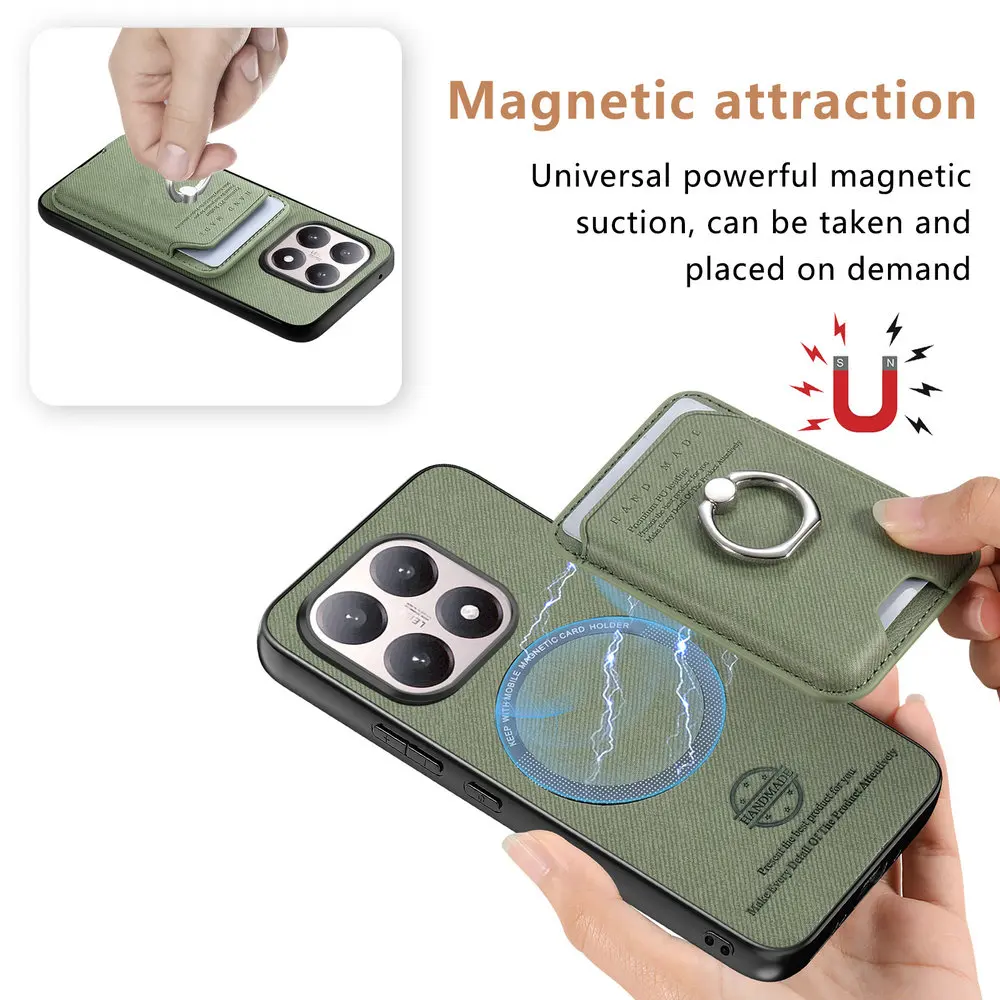 ل Poco F8 Pro 5G 2025 حافظة فاخرة قابلة للفصل 2 في 1 حلقة جلدية حامل الغطاء الخلفي Funda Xiaomi Poco F8 Ultra حافظة PocoF8 F 8