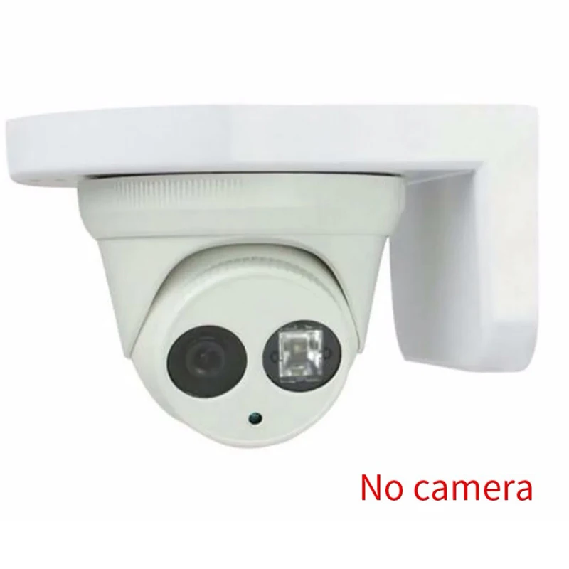 Caméra de surveillance murale avec kit de vis de montage, petite conque, support rapide et base, plastique PVC blanc, 2.5"