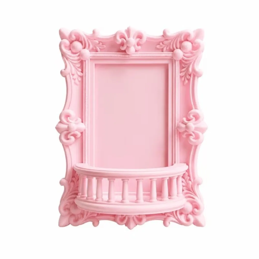 Europäisches Mini-Puppen-Displayregal, eleganter, verzierter Wandständer im Vintage-Stil, langlebiger Puppenhausrahmen, Balkon-Displayständer – Detail 5