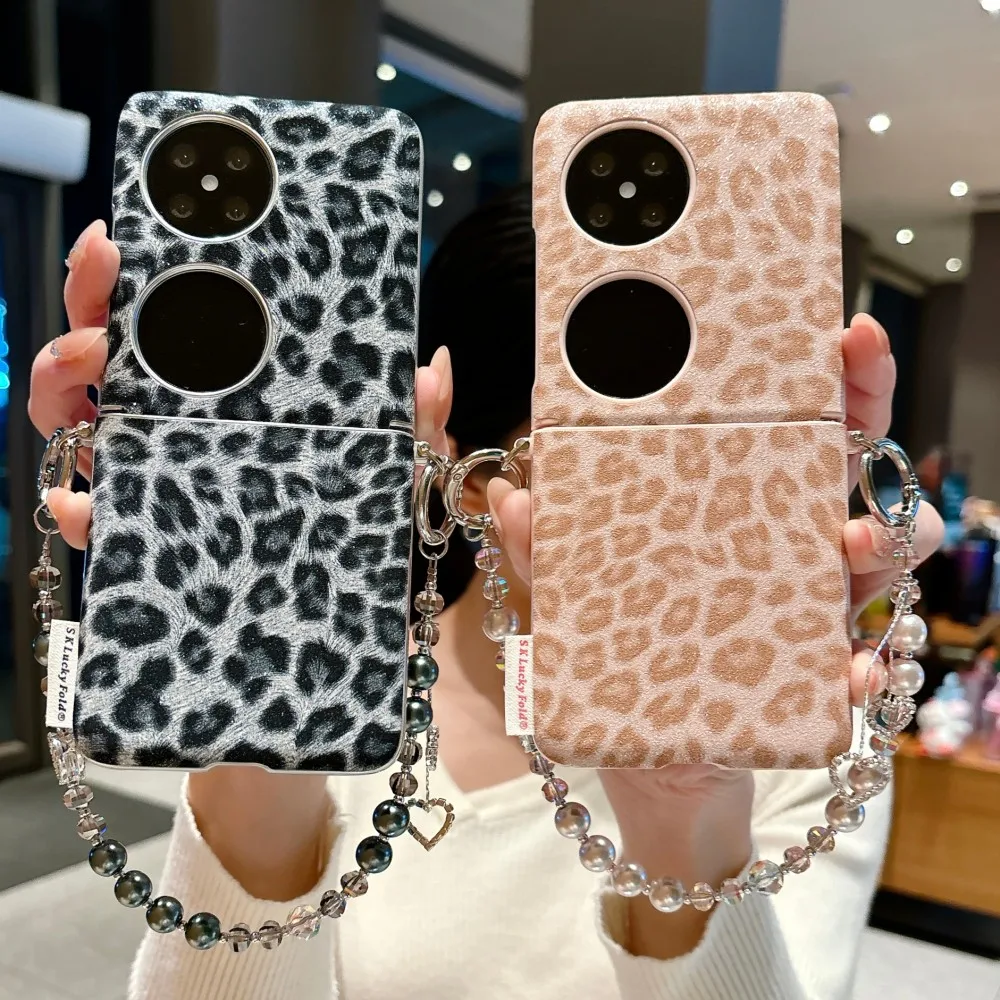 

Leopard Print Pattern Phone Case For HuaWei Pocket 2 Bracelet Hard Shell Axis Protection Solid Color Shockproof Back Cover