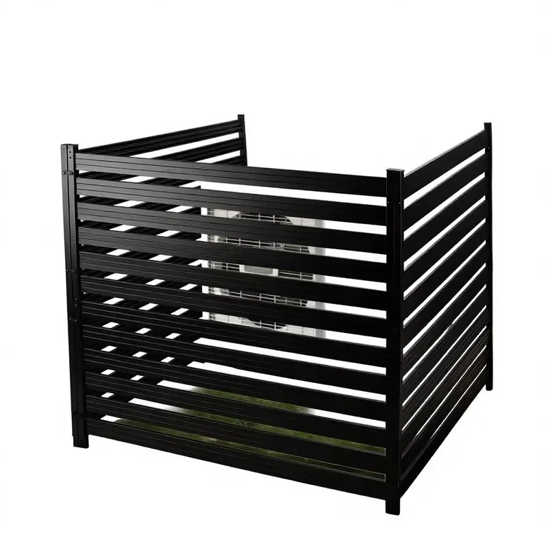 Wholesale Art Design 3 Panels Metal Privacy Fence Screen Eco-friendly Waterproof Rustproof Aluminum air Conditioner Cover