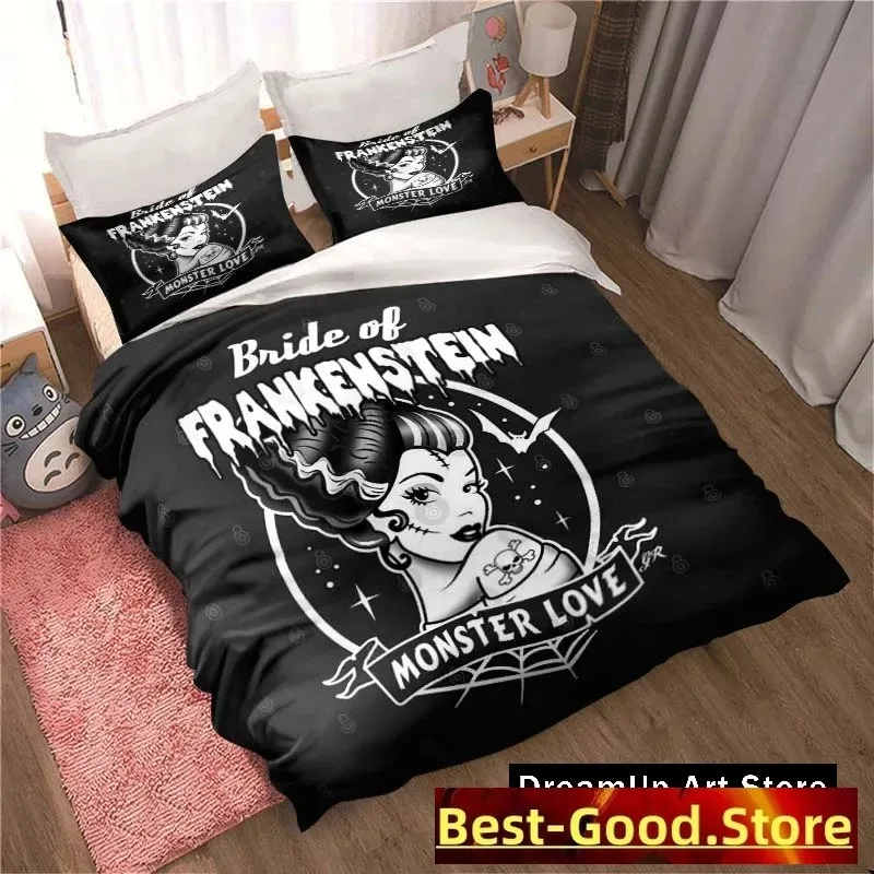 3D Print B-Bride of Frankenstein Bedding Set Boys Girls Twin Queen King Size Duvet Cover Pillowcase Bed boys Adult Bedroom