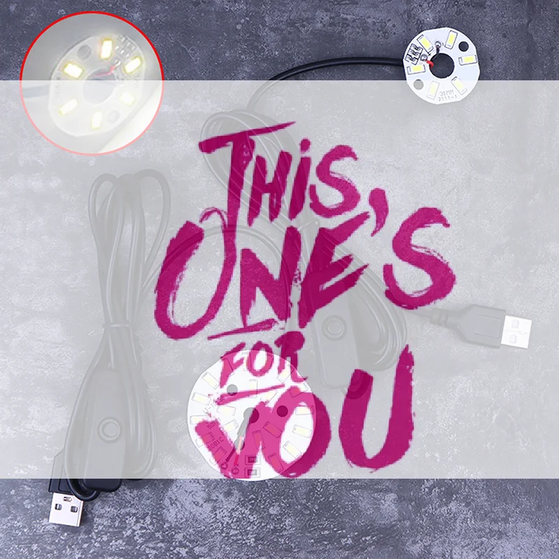 

【BA】1Pc USB Plug DC5V LED Light Source SMD 5730/2835 LED Light Beads Ring Chip With Black 1.5M Swtich Cable 3/5/10W White Light