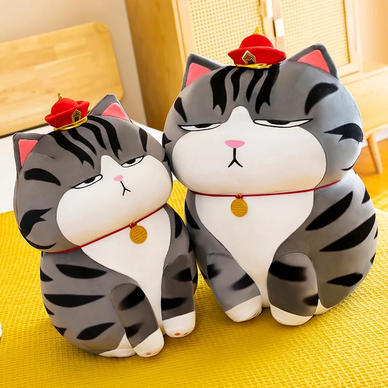 kawaii toys for kids:hot style super soft sleeping cat doll,emperor cat anime plush,funny gift  plushies Throw pillow my melody