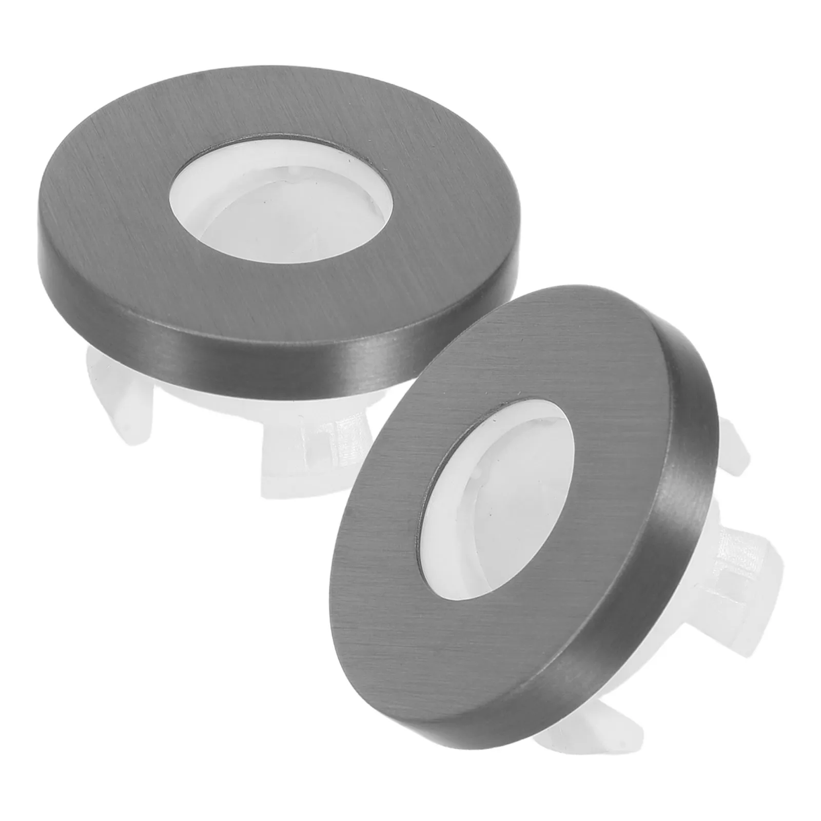 

2Pcs Bathroom Sink Overflow Hole Cover Round Trim Insert Cap Decorative Overflow Ring Home Kitchen Upgrade Kitchen Sink Trim
