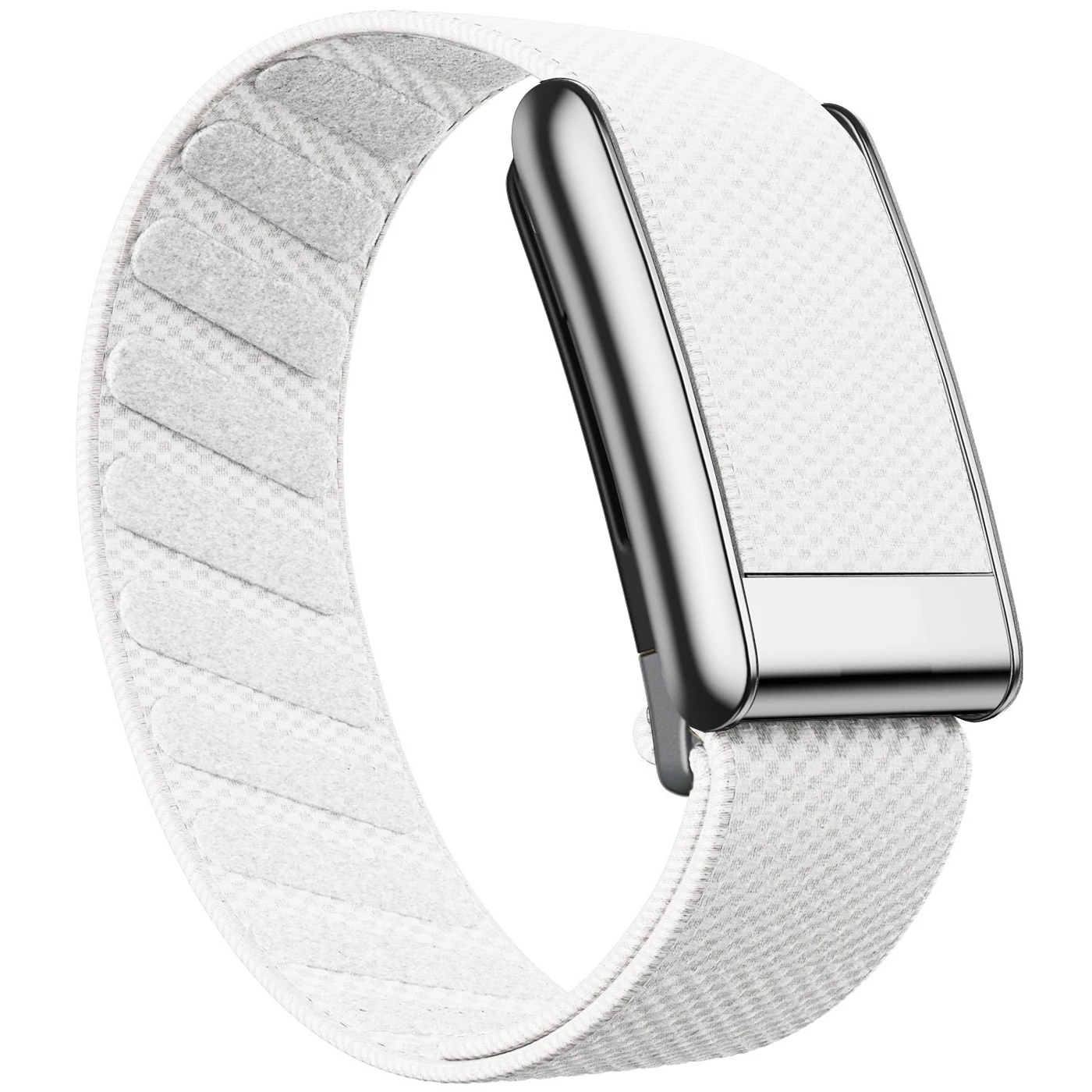 

Suitable for whoop5.0 PEAK/LIFE wristband MG strap, nylon elastic sports replacement wristband, equipped with bright silver meta