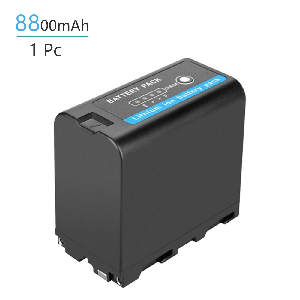 Probty 8800mAh NP-F970 vervangende batterij of 4-kanaals PD60W snellader voor NP-F550/750/770/970 fieldmonitor, videolamp