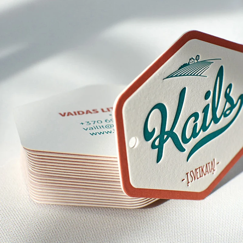 

Letterpress Cotton Paper Coaster Personalized Tag Customized High Grade Upscale