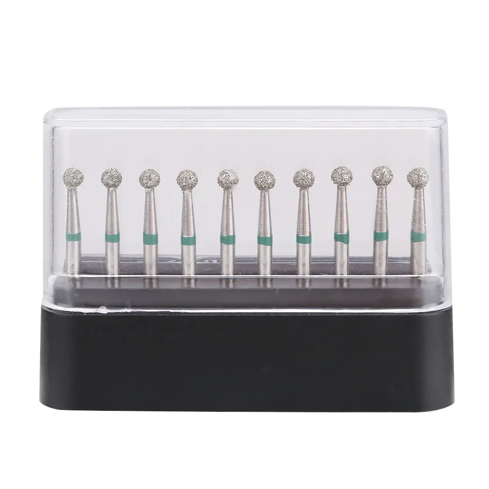 10Pcs BR-30C Dentistry Stainless Steel Highspeed Bur 1.6mm Round Handle Dental Diamond Burs Drills Different Size Grinding Head