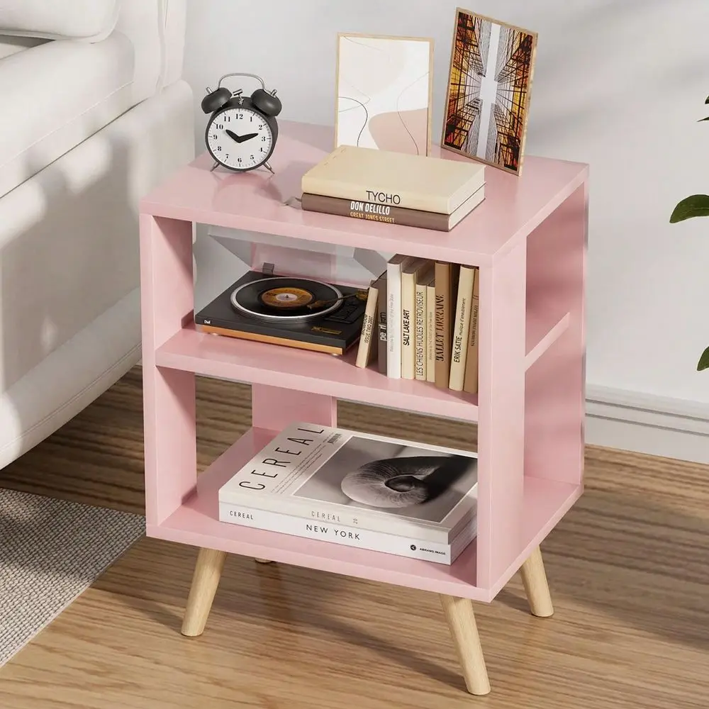 

Table, Modern Open Storage Side Table, DoubleTier Nightstand, Suitable For Small Spaces, Living Rooms, And Bedrooms.