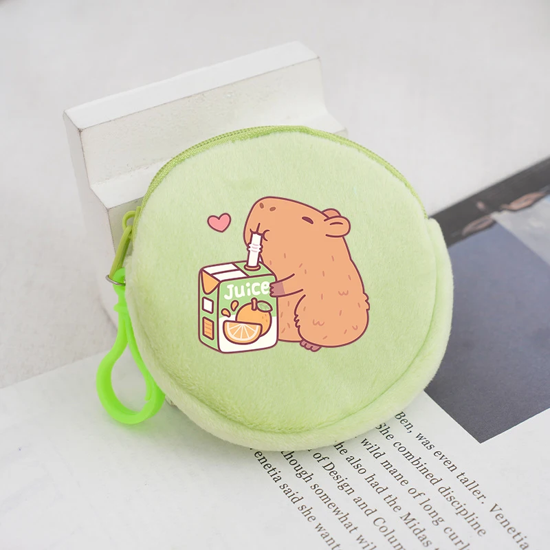 Kapibara Pluszowa portmonetka Kawaii Anime Figurki Mini Portfele Plecak Przenośny Modny Fajny Wisiorek Akcesoria Torby do przechowywania Prezenty