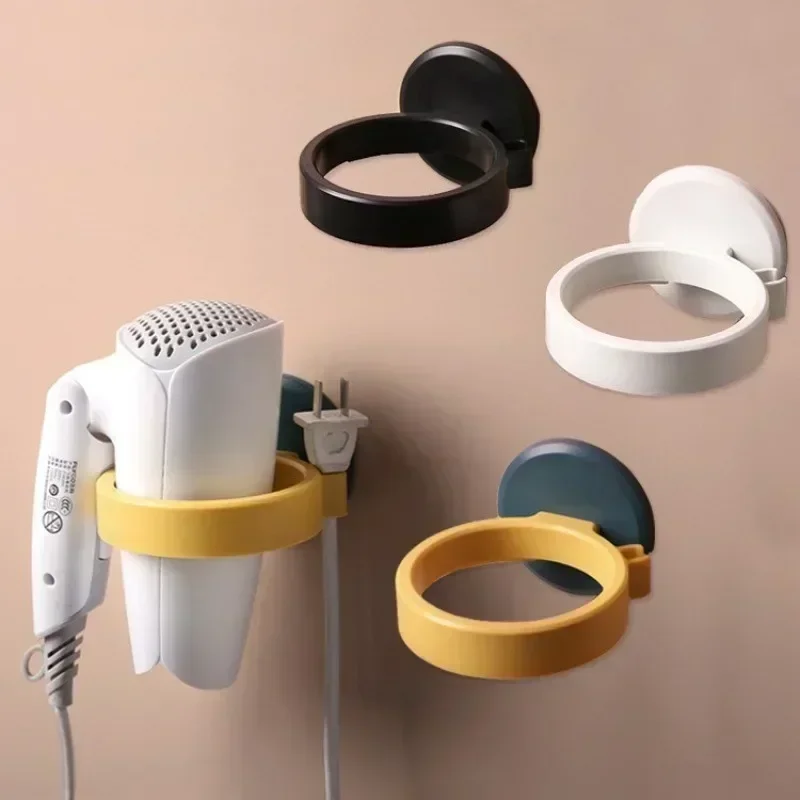 Hair Dryer Straightener Holder Wall Mounted Shelf with Strong Back Glue for Bathroom No Drilling Wire Hanger Strong Adhesive