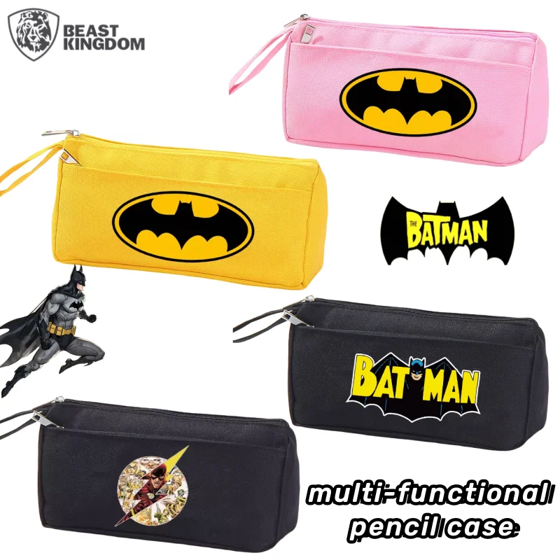 Beast Kingdom Batman The Flash película periférica dibujos animados impreso estudiante portátil gran capacidad almacenamiento estuche para lápices regalo del festival