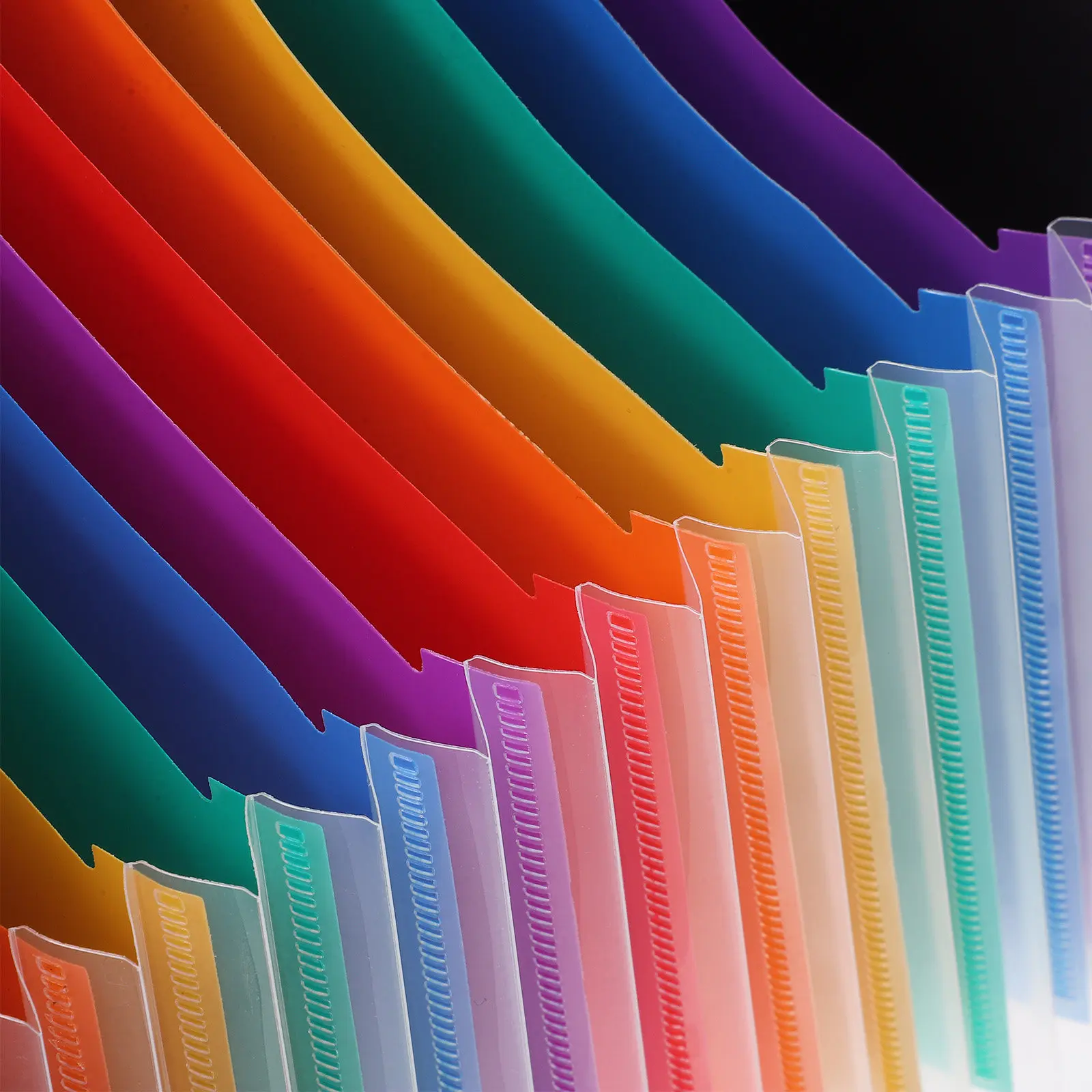 Large Capacity Vertical Accordion File Folder Expanding Document Organizer for Office School Home Use Colorful Inner Pages