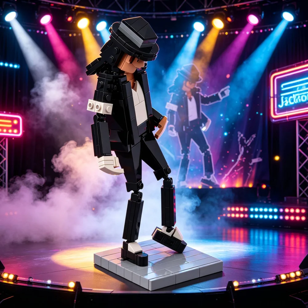 MOC Small Particles Michael Classic Dance MJ Joints Movable Building Blocks Toys, Birthday Gifts, Christmas Gifts