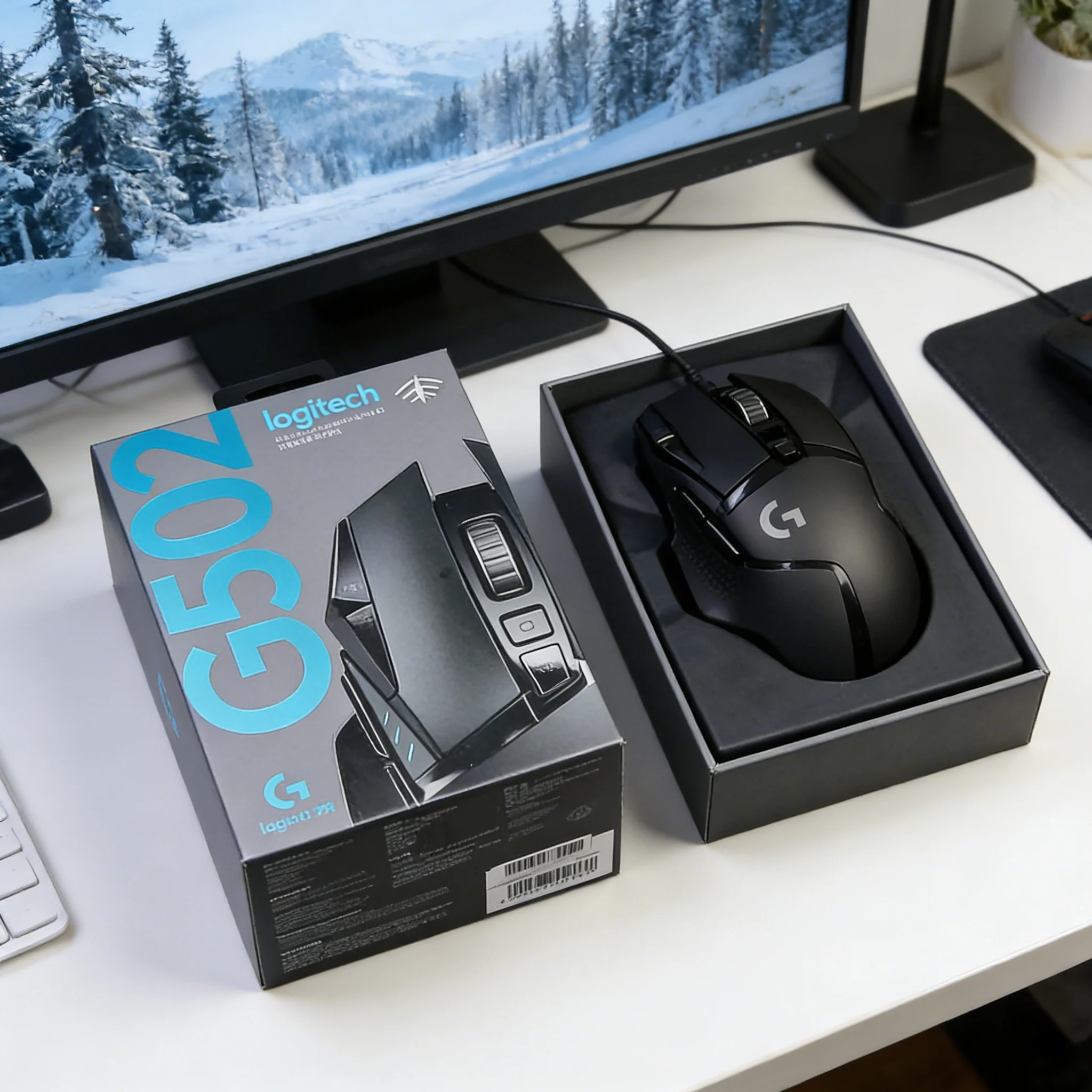 

Игровая мышь Logitech G502 HERO с кабелем, механическим RGB-подсветкой, черная, удобная для геймеров, лучшая мышь Logitech