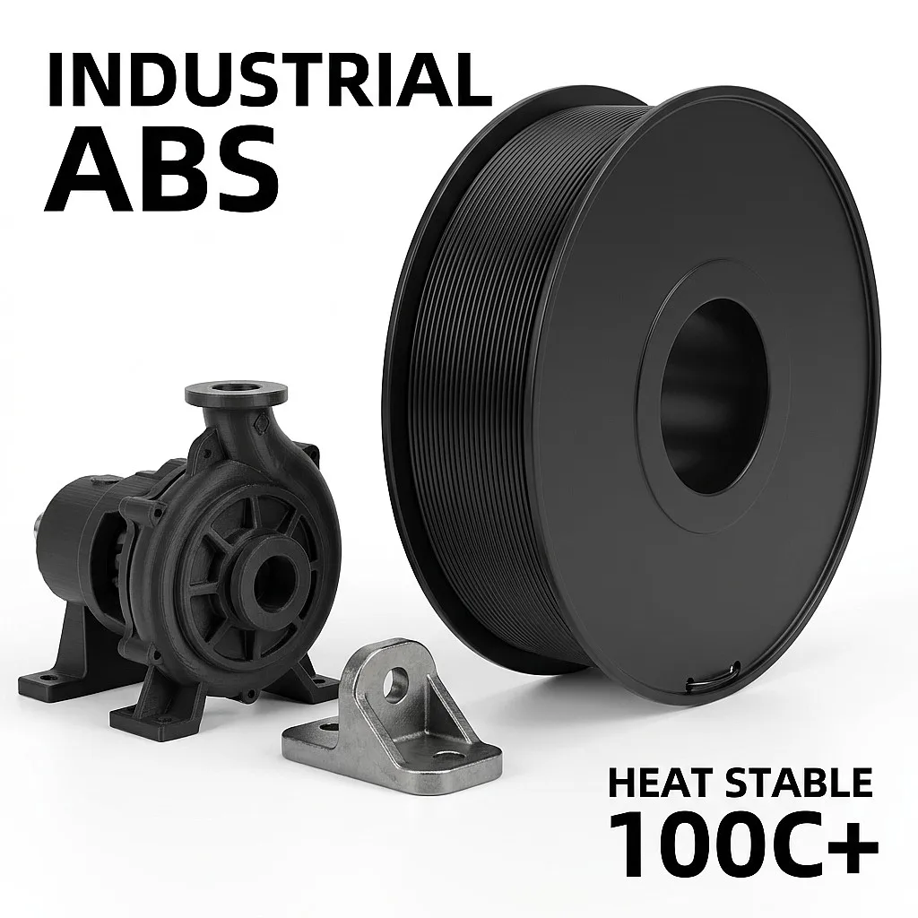 Professional ABS Filament 1.75mm 1kg High Heat Resistance +/-0.02mm Stable Material for Industrial Shells Gears