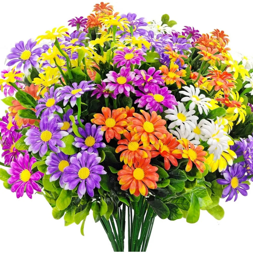 Plastic Bouquet Set of 5 for Outdoor Garden Accent Indoor Sideboard Display and Creative Content Shoot Plastic