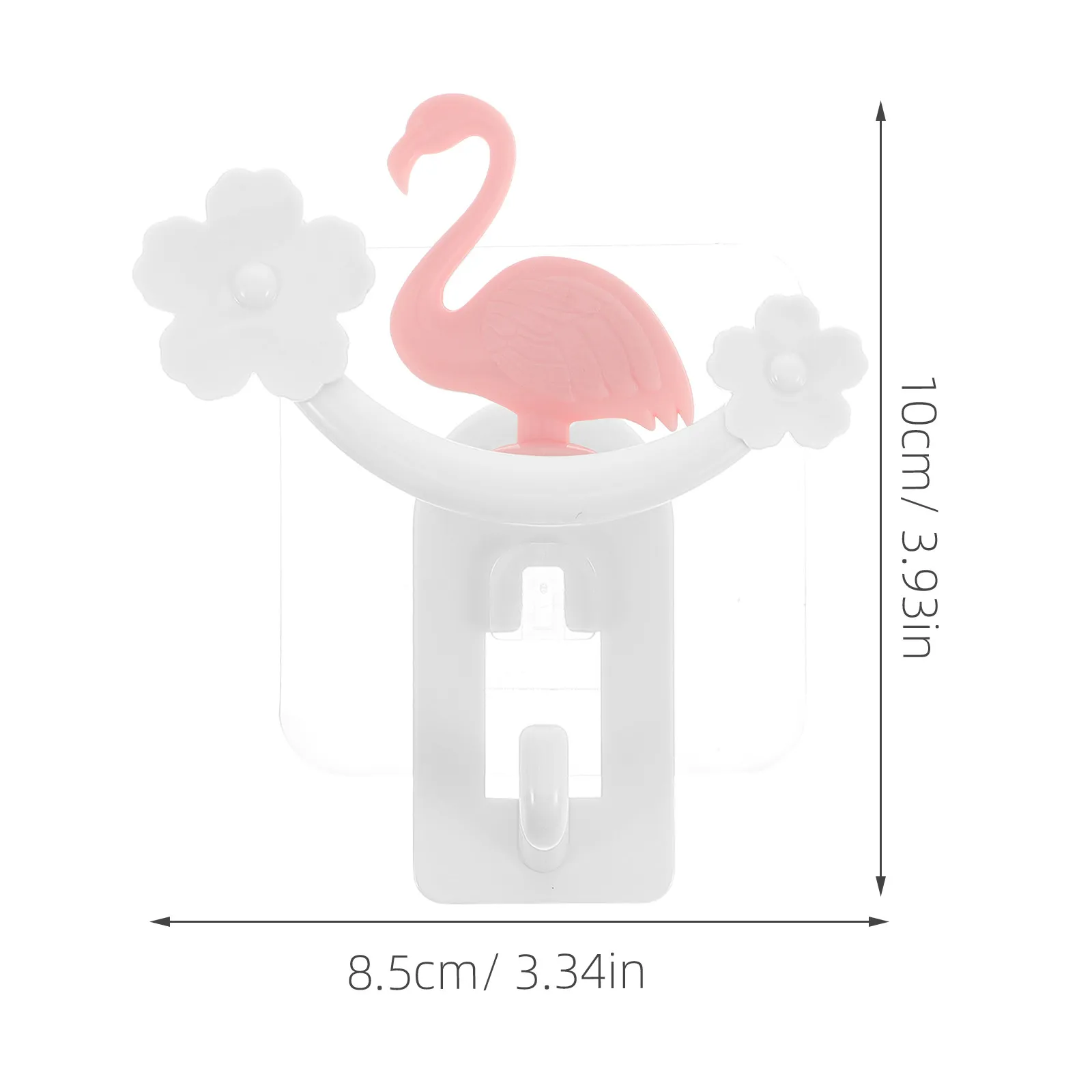 Flamingo Decorative Wall Hook Heavy Duty Self Adhesive for Bathroom Door Kitchen Towels Coats Keys No Drilling Required Cute