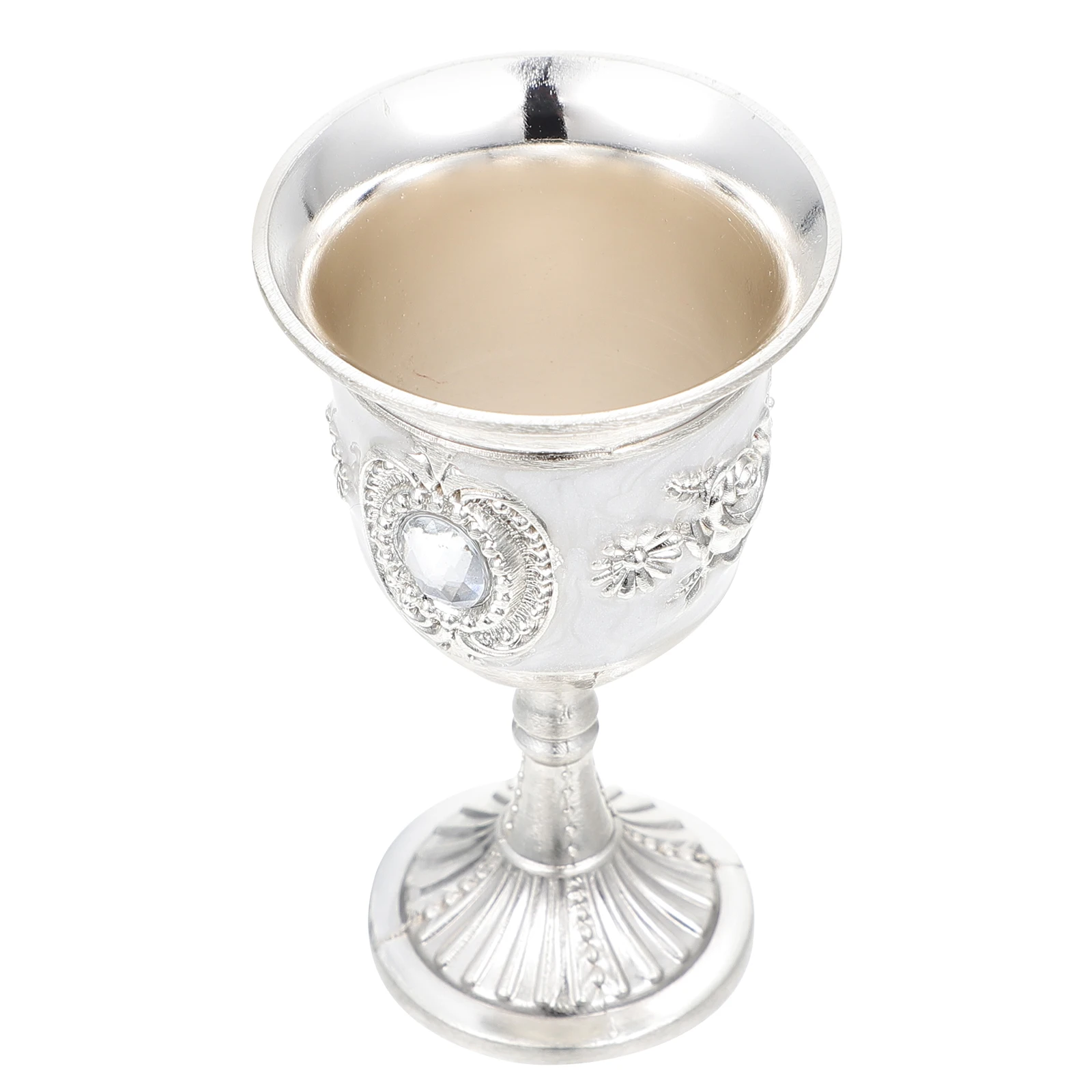 

1pc High-Grade Tin Alloy Wine Goblet European Style Small Drinking Cup For Home Restaurant Hotel Party Use Decorative Wine
