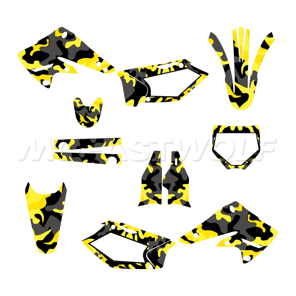 Motocross Graphics Backgrounds Decal Sticker Fit for Kawasaki KXF250 KXF 250 2004 2005 Kits