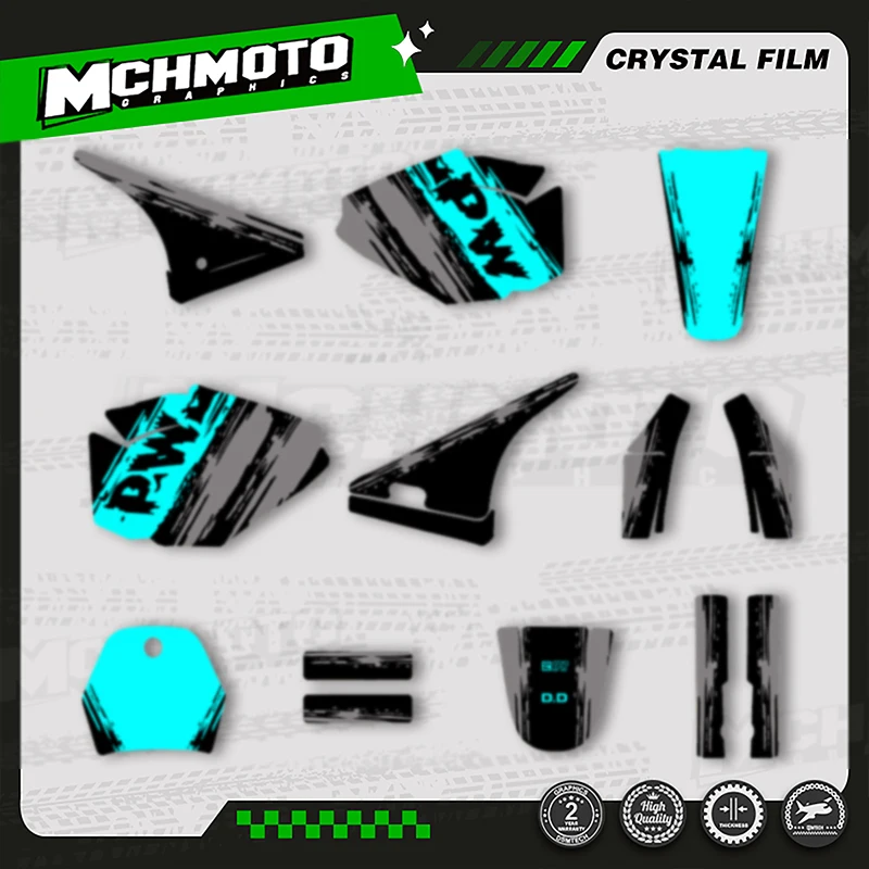 

MCHMFG мотоциклетная графика, фоновая наклейка, наборы клейких наклеек для YAMAHA PW80 PW 80, номер имени на заказ